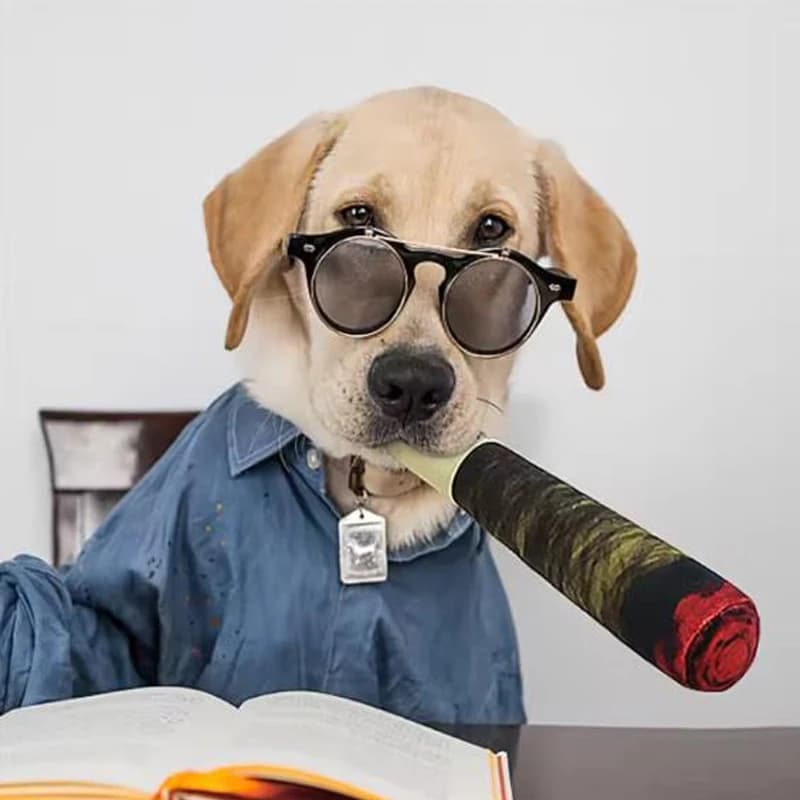 Funny Cigar Dog Toy With Sound Squeaker