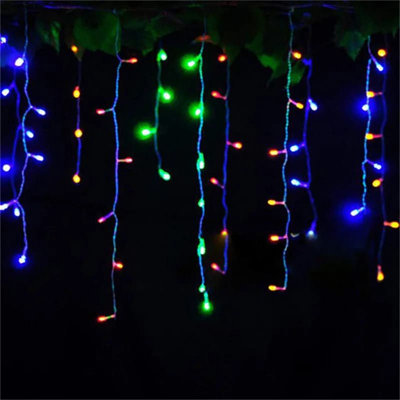 LED Icicle Curtain String Lights 5m