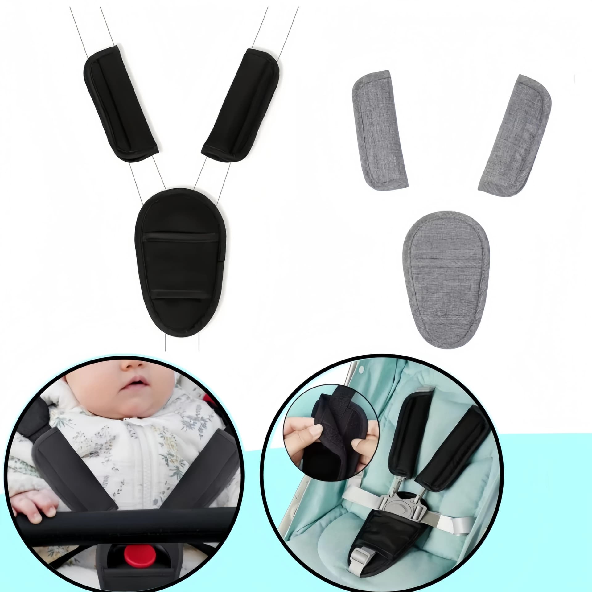 Soft Harness Shoulder Pad Covers for Strollers