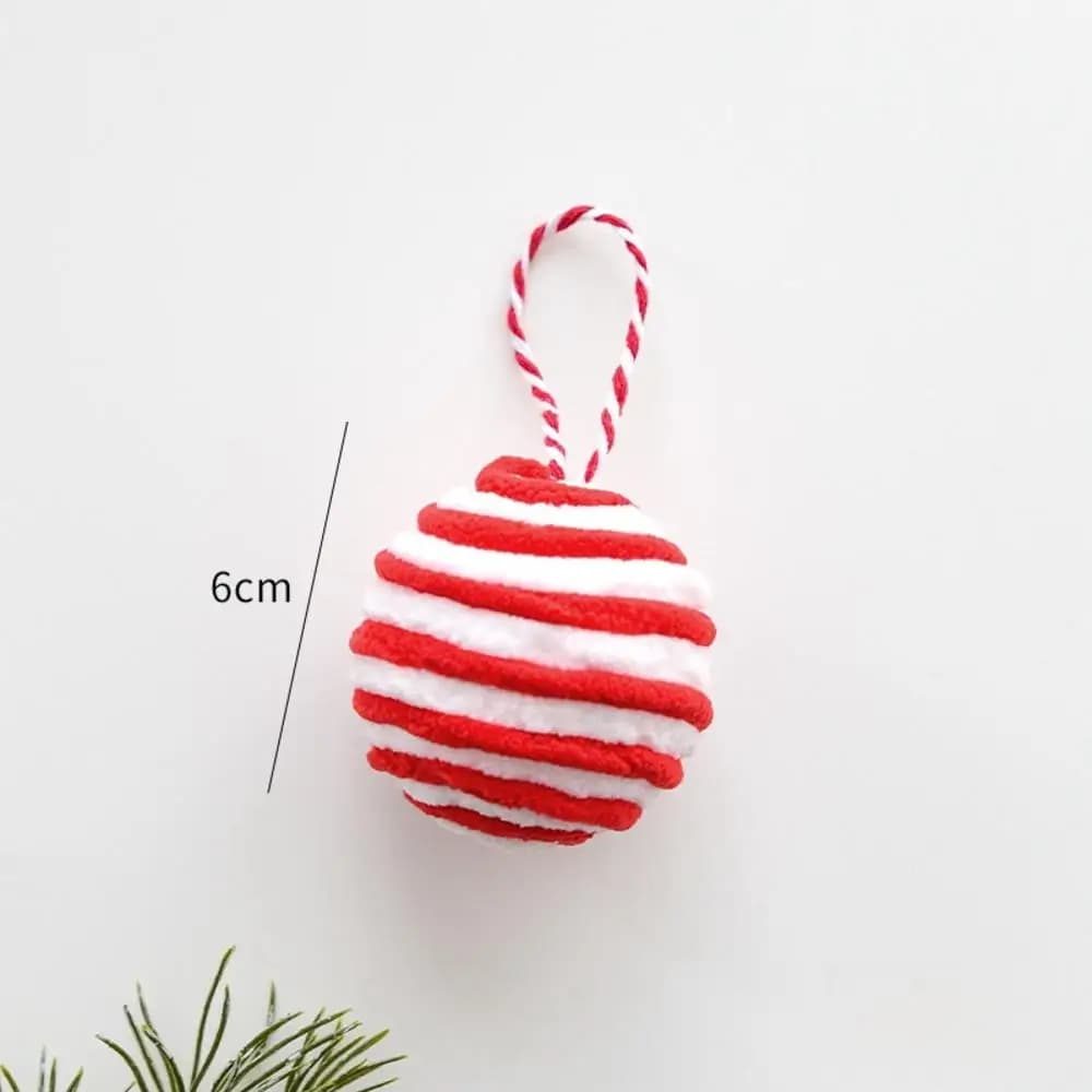 Red and Green Flocked Christmas Ornaments