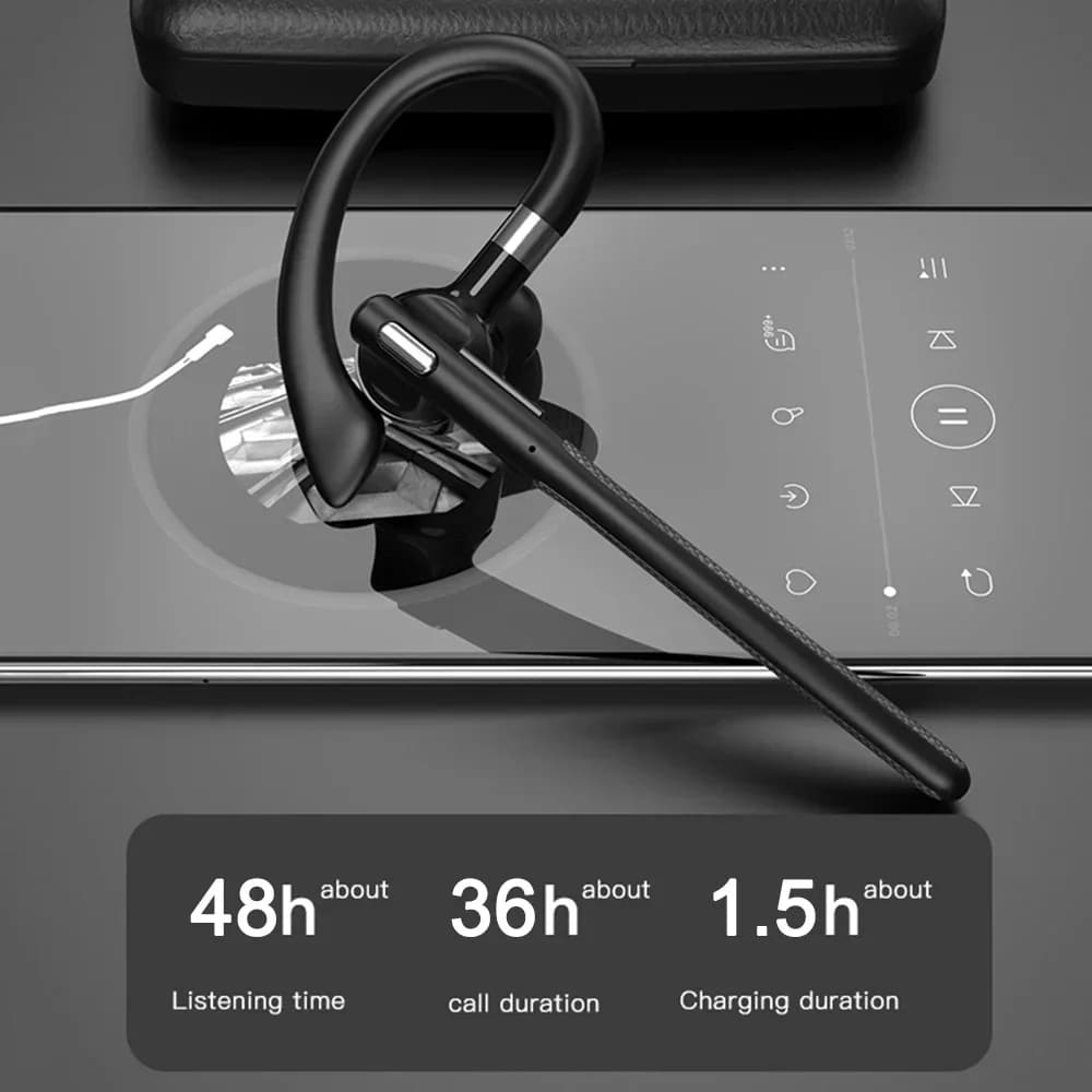Wireless Bluetooth Earphone Headset with Dual Microphone