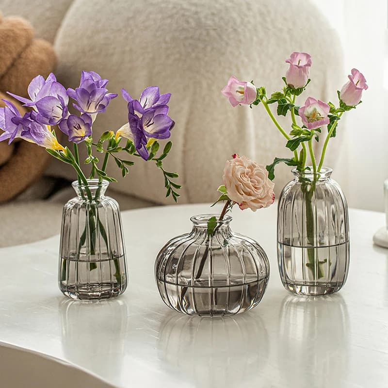 Clear Glass Minimalist Flower Vase