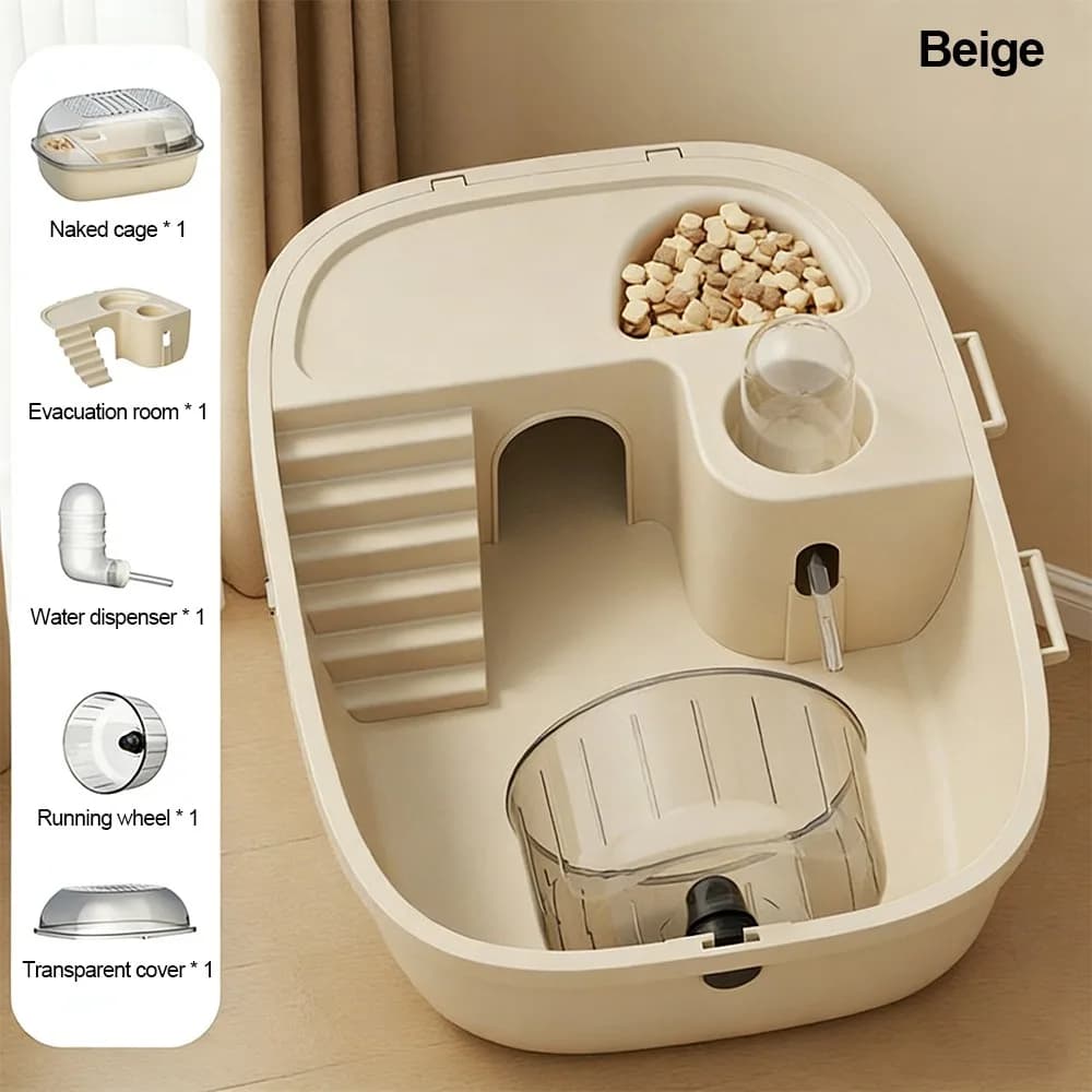 Portable Small Pet Cage with Transparent Lid