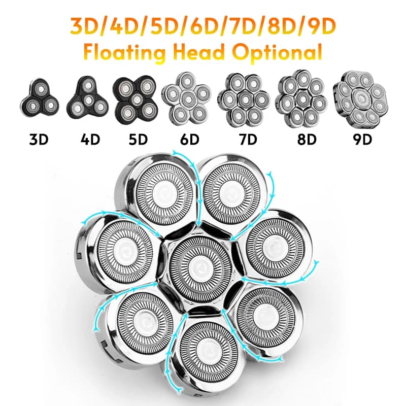 Replacement Floating Electric Shaver Head Kit