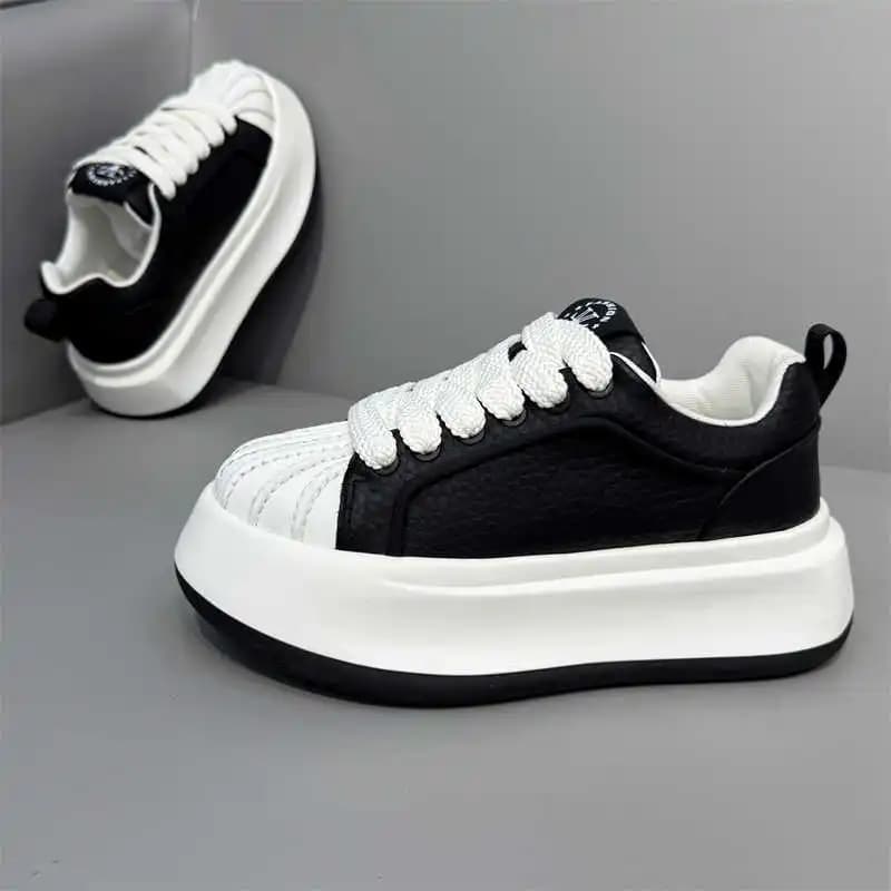 Sneakers Casual Men Original Designer Easy Matching Board Shoes Fashion Leather Breathable Height Increased Platform Sport Shoes