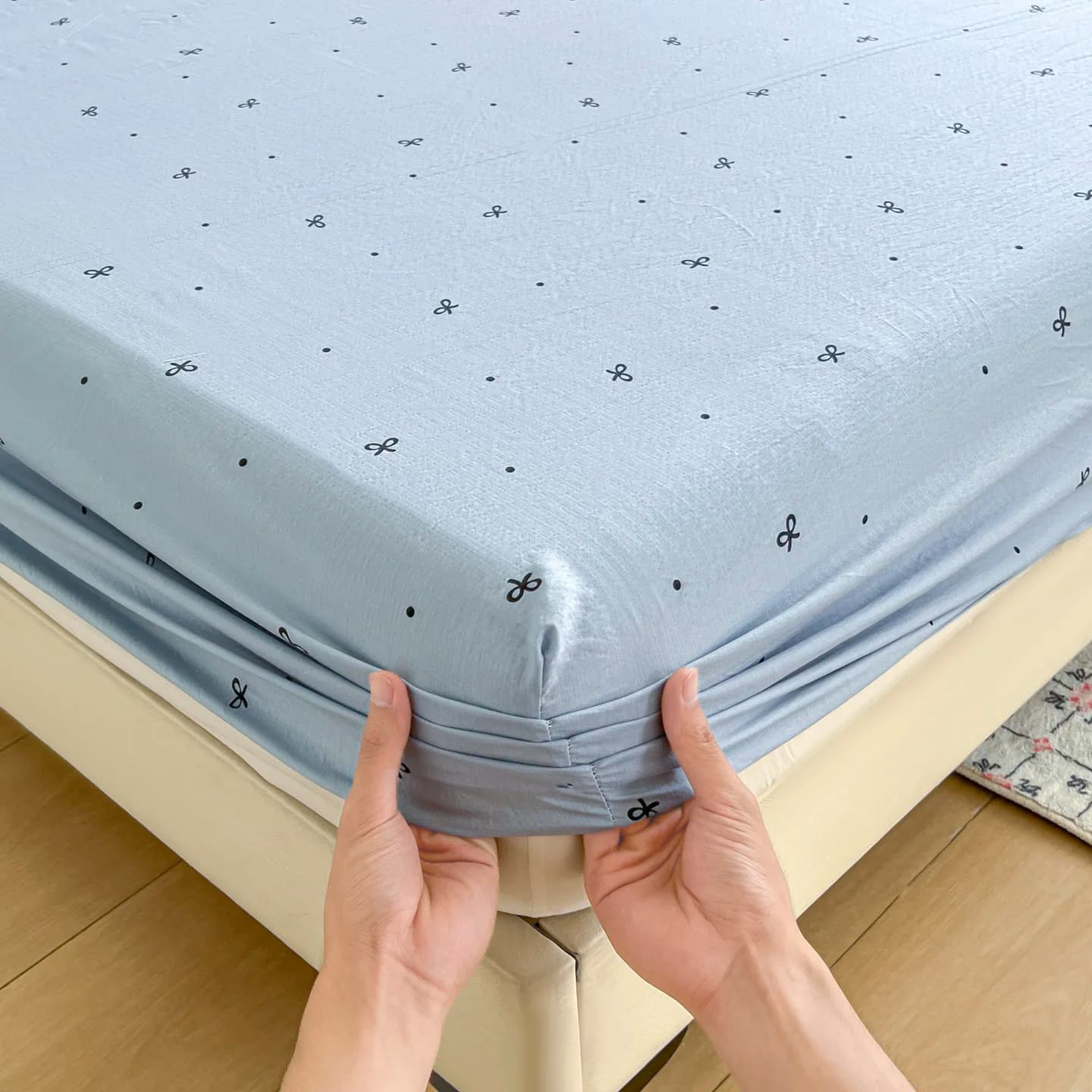 Double Bed Fitted Sheet Set with Pillowcases