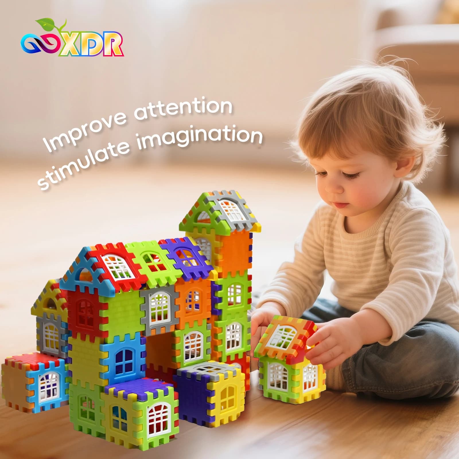 Colorful Building Block House Construction Set
