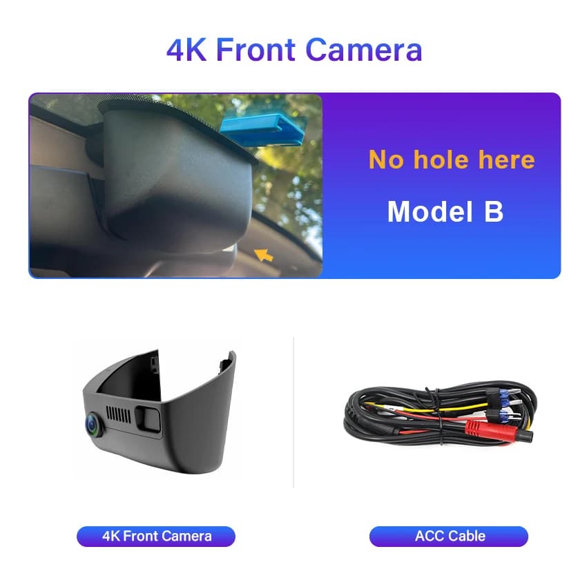 Dash Cam for Dodge Ram 1500 2500 3500 4500 (4th Gen) 2013-2018/ for Challenger 2015-2023/ for Durango 2014-2020, Dashcam 4K