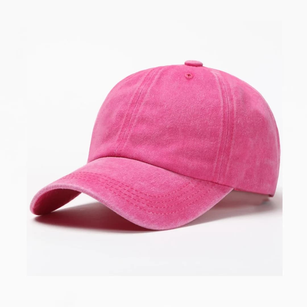 Washed Cotton Snapback Baseball Cap