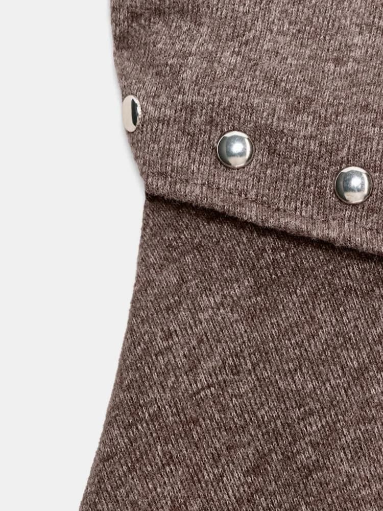 Knitted Sweater and Pleated Skirt Set