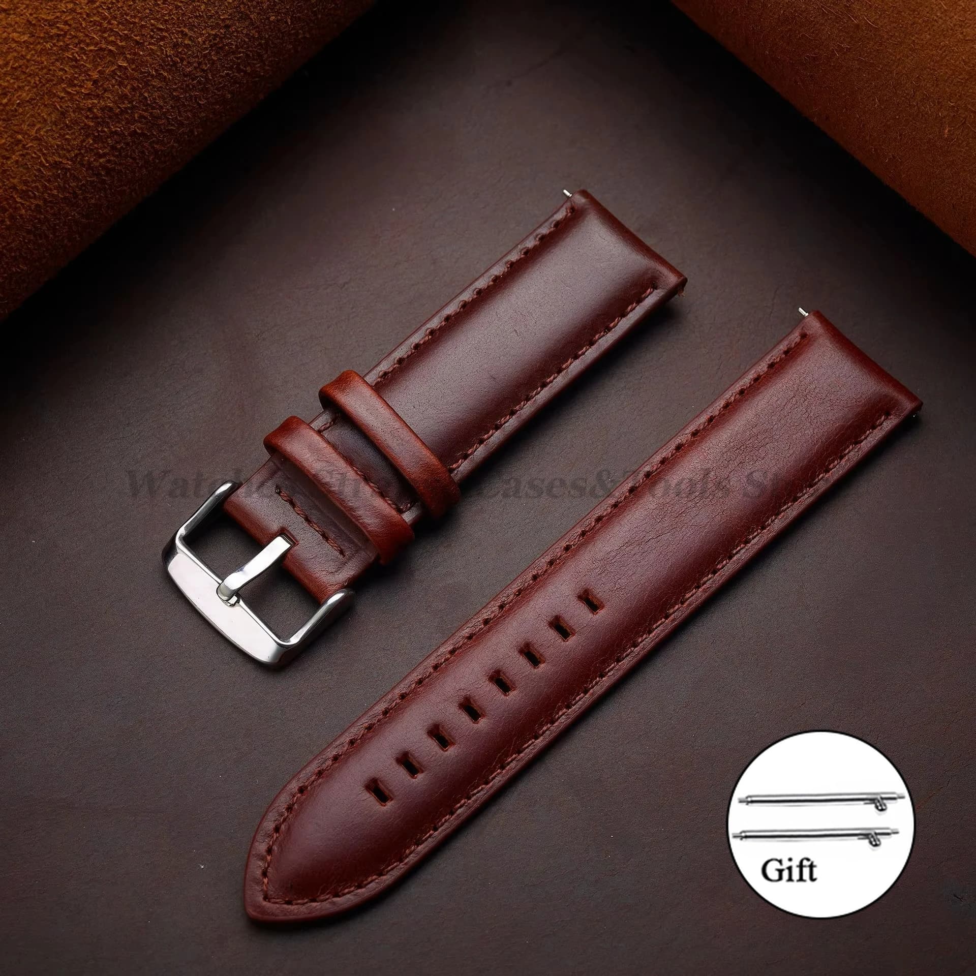 Leather Watch Strap with Quick Release