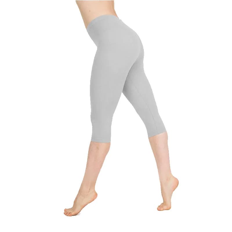 High-Waist Elastic Capri Yoga Leggings