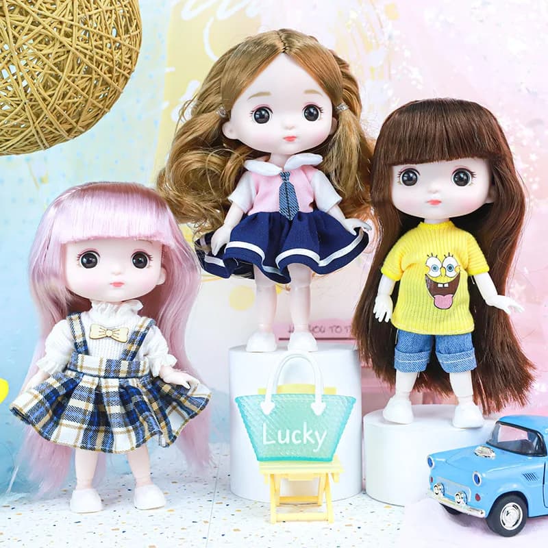 16cm Articulated Baby Doll with Outfit