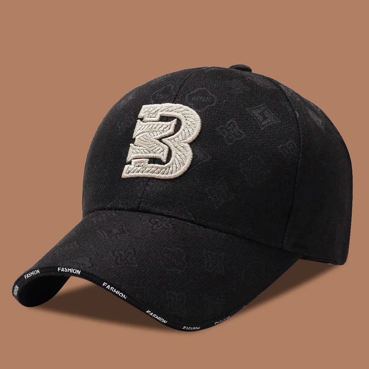Unisex Baseball Cap with Abstract Embroidery