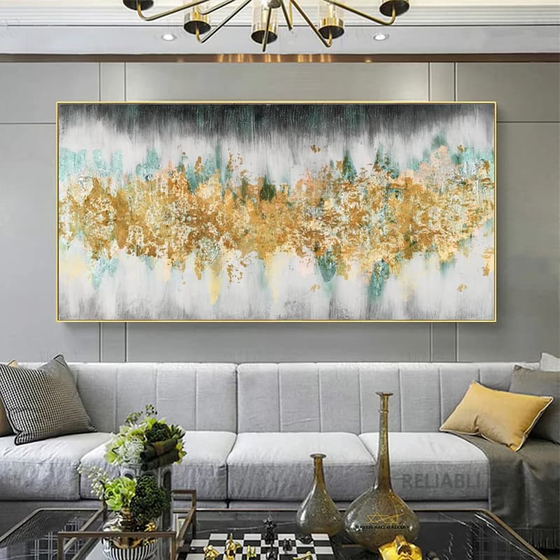 Wall Painting Abstract Golden Art Wall Pictures For Living Room Canvas Painting Home Decor Posters And Prints Vintage Cuadros