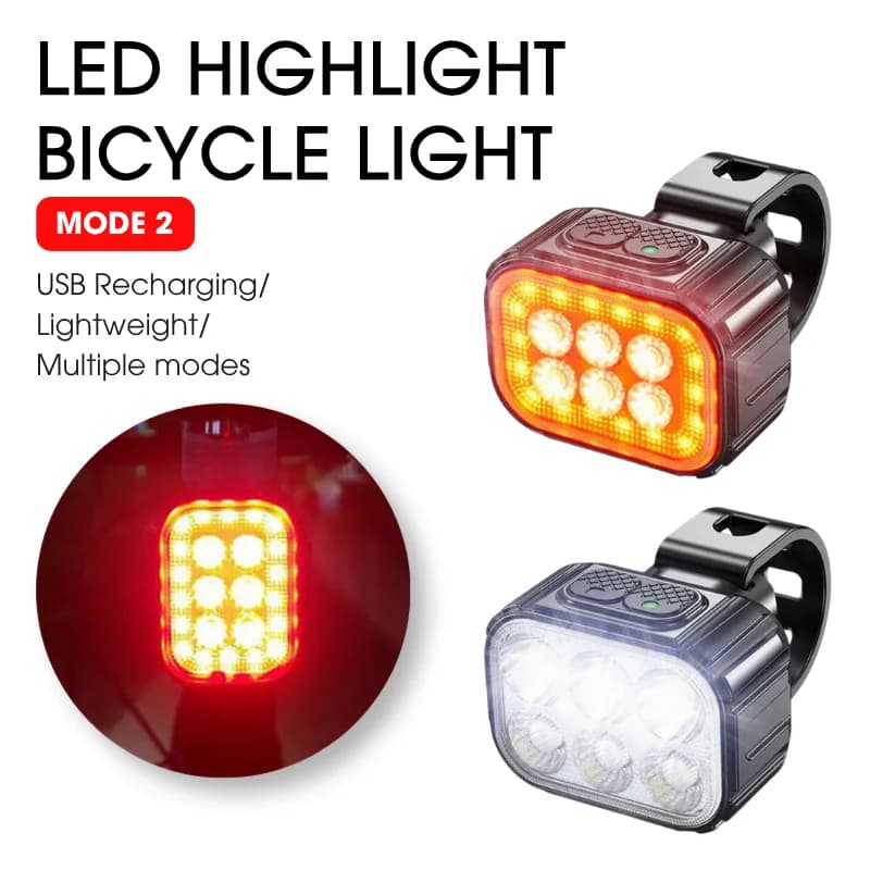 LED Bicycle Light Set Front and Rear