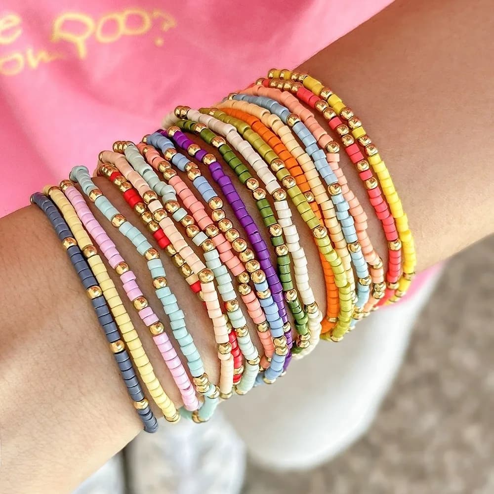 Colorful Beaded Bracelet Set