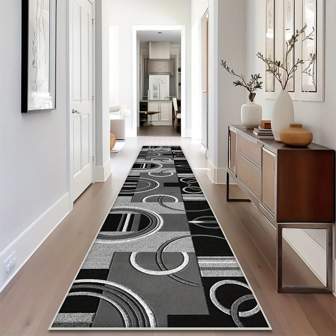 Geometric Boho Floor Runner Rug
