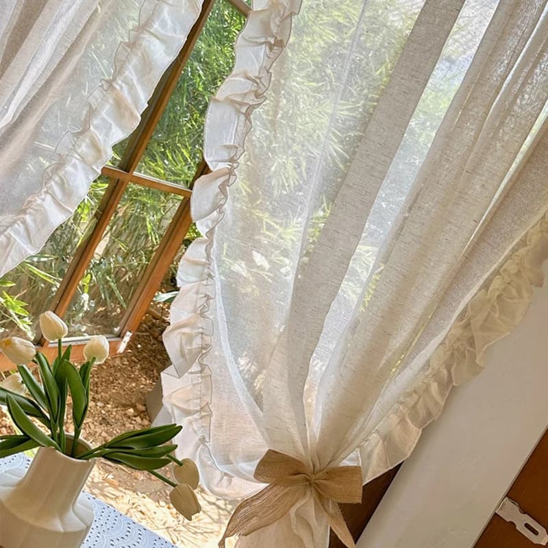 French Ruffled Sheer Curtains