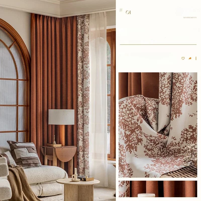 Modern Blackout Curtains Cream Chenille