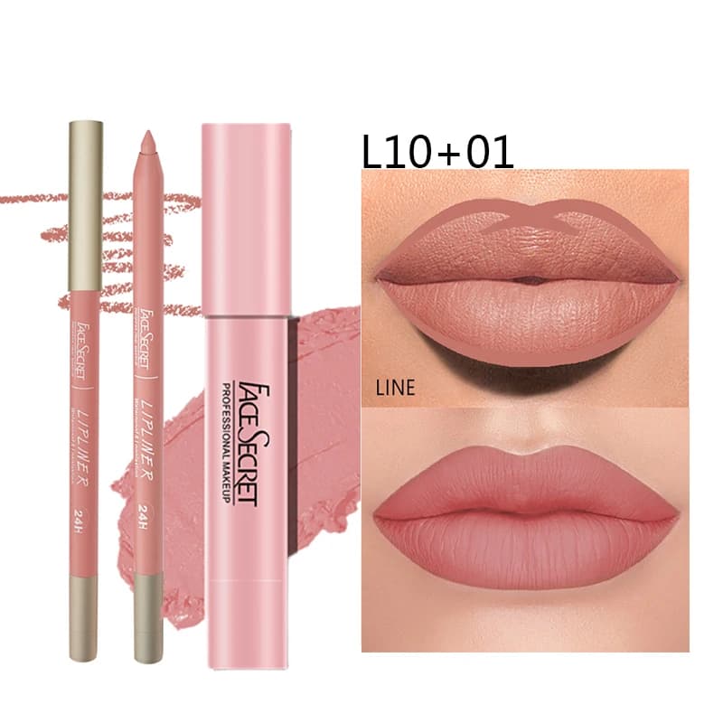 Matte Lipliner and Lipstick Set