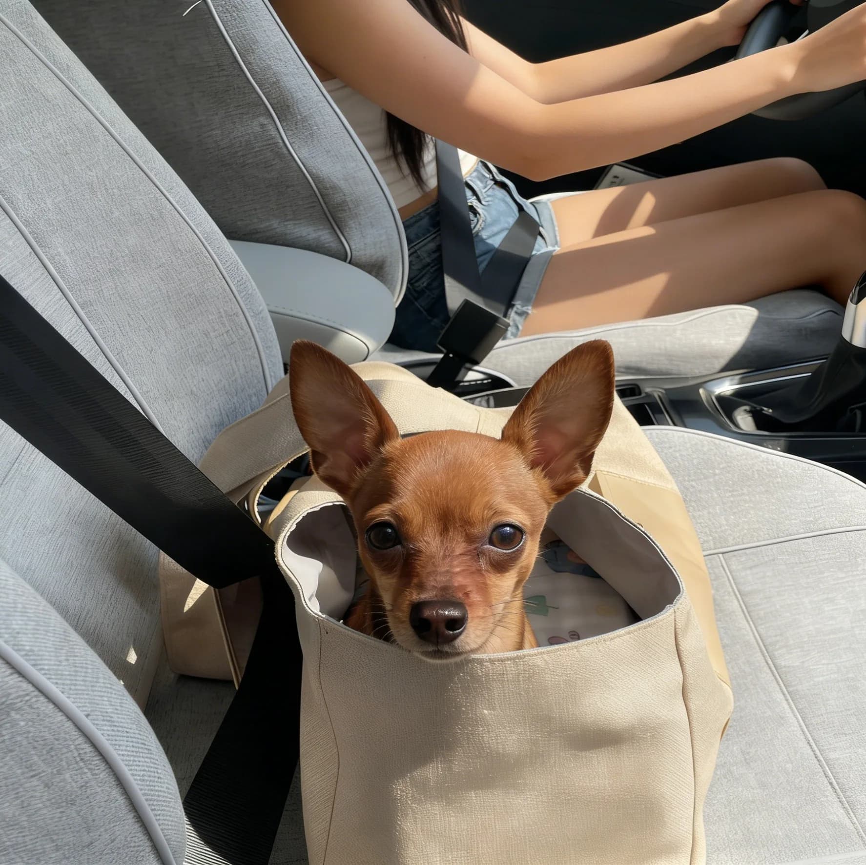 Breathable Pet Carrier Shoulder Bag with Waterproof Pad