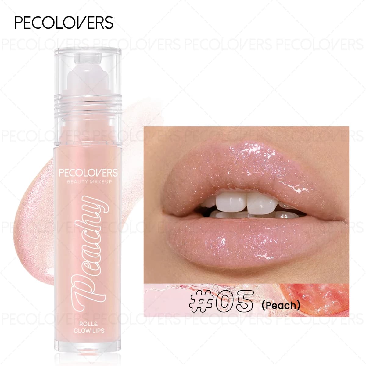 1PC Roll-on Lip Gloss, Lip Gloss with Fine Shimmer, Tinted Lip Balm, Long-lasting Moisturizing Lips, Non-sticky, Lip Cosmetics