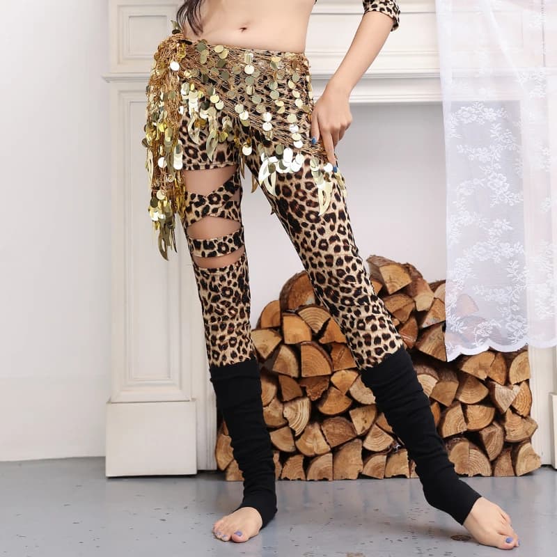 Leopard Hollow-Out Dance Leggings