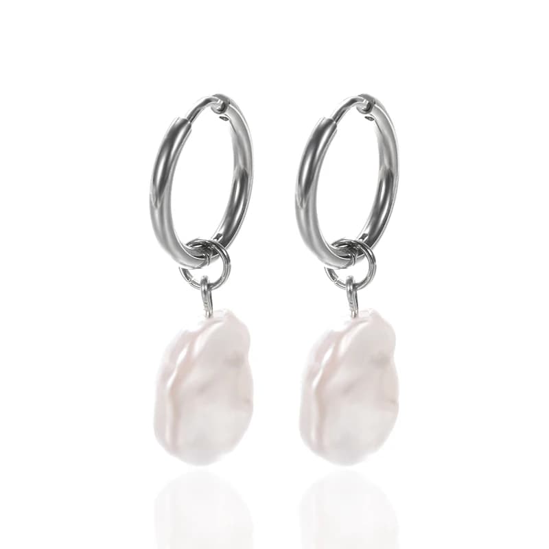 Baroque Pearl Drop Dangle Earrings