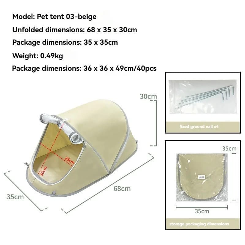 Portable Dog Tent Outdoor Sun Protection