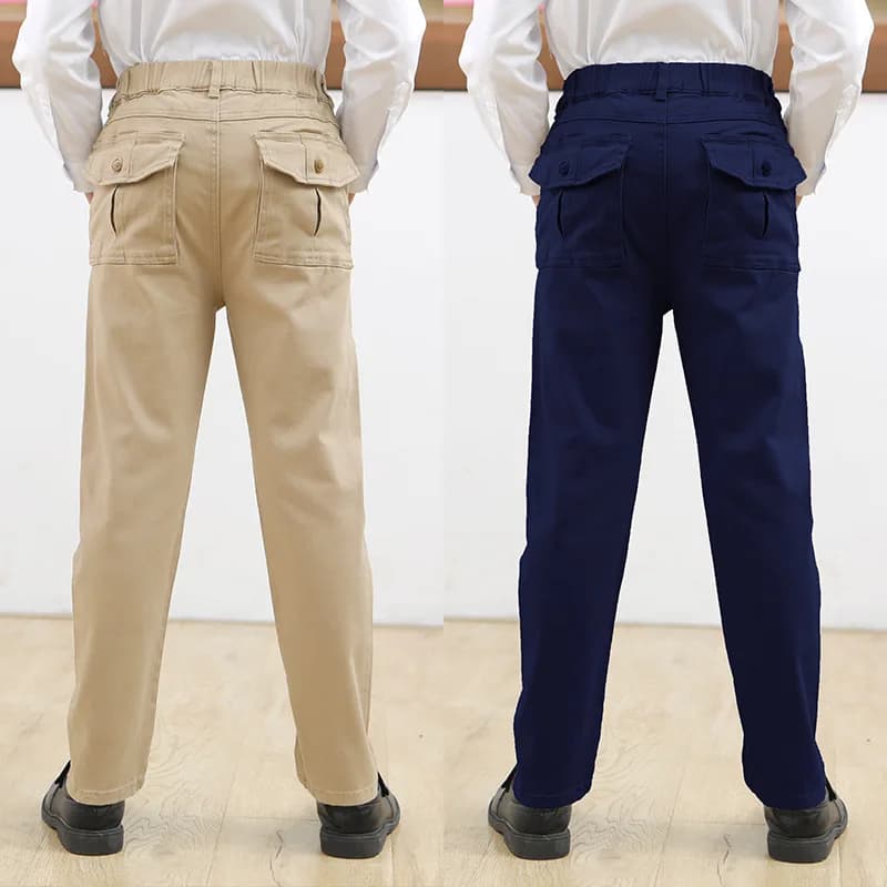 Kids Khaki School Uniform Pants