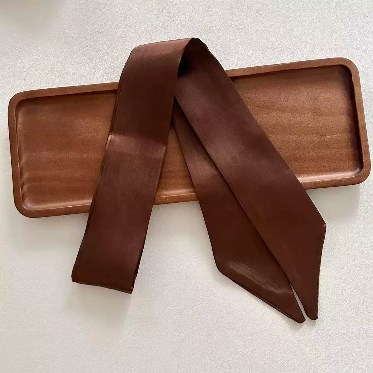Long Skinny Satin Hair Scarf Headband