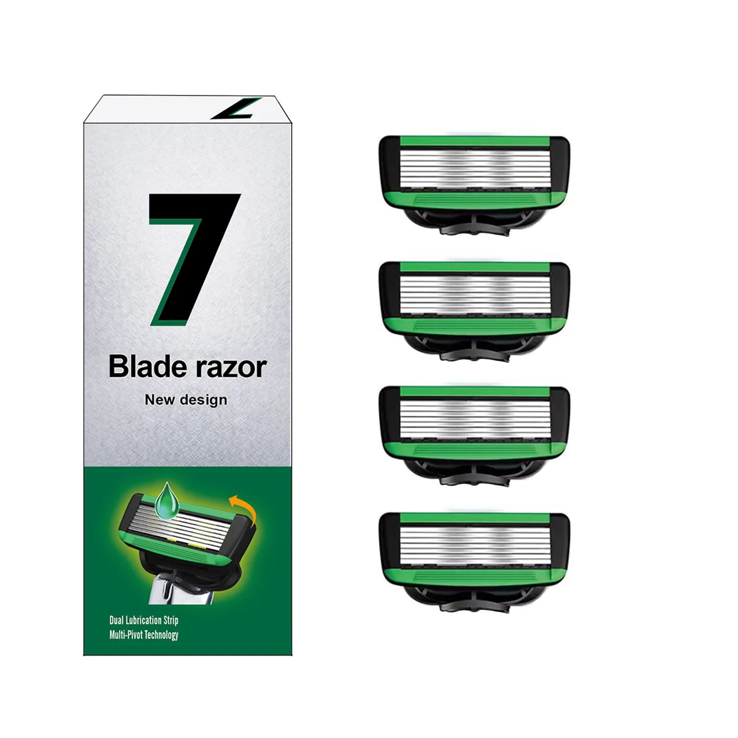 Manual Razor with 7-Layer Replaceable Blades