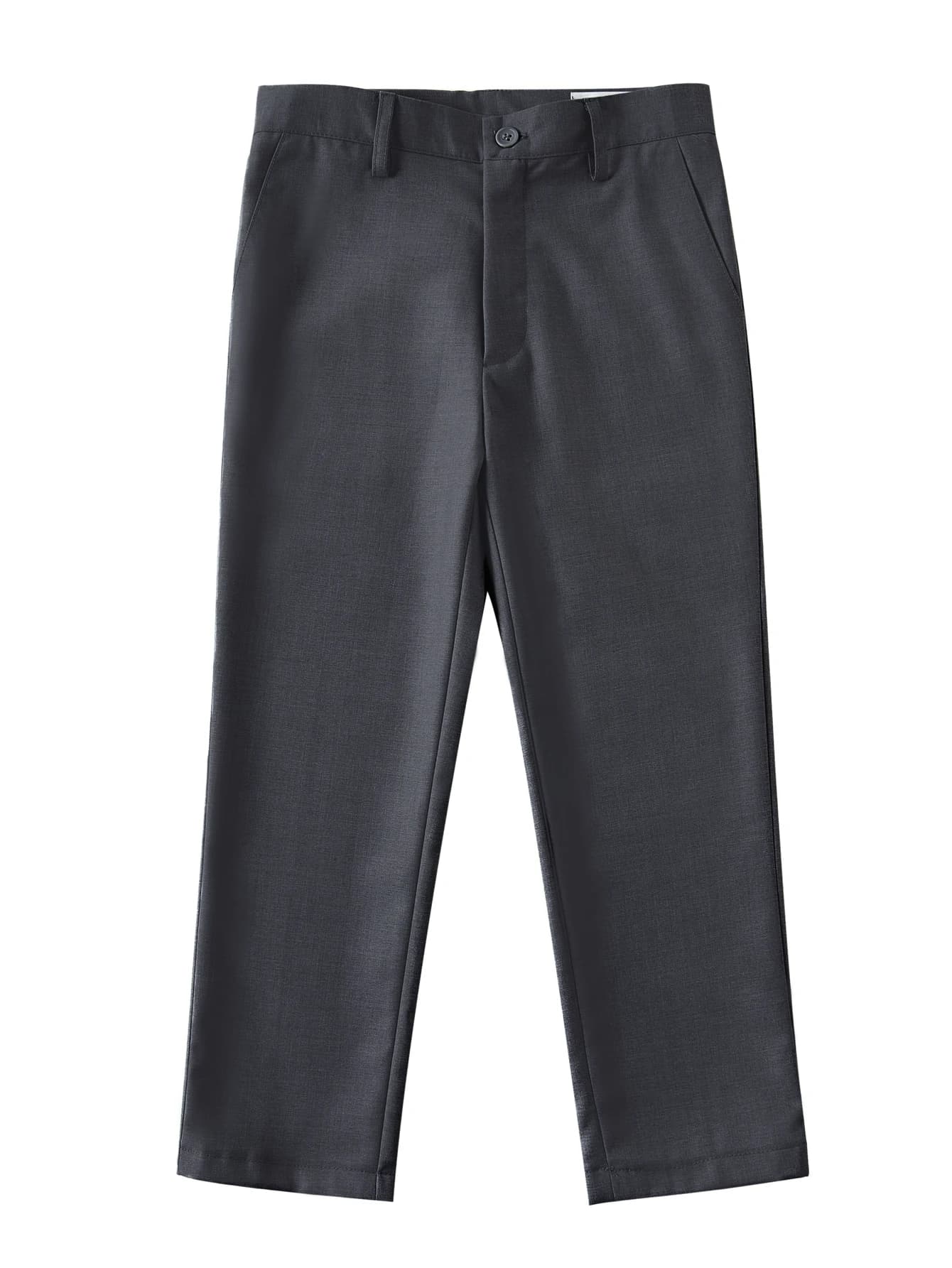 Boy Black Single Breasted School Uniform Pants