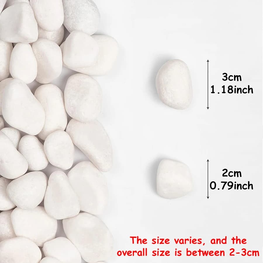 White Pebbles Aquarium Substrate 2-3cm