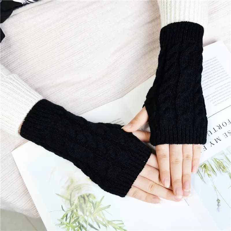 Women's Fingerless Hand Warmer Gloves