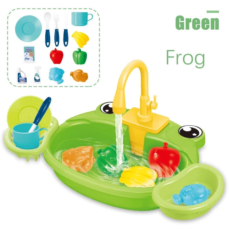 Kids Electric Dishwasher Sink Play Set