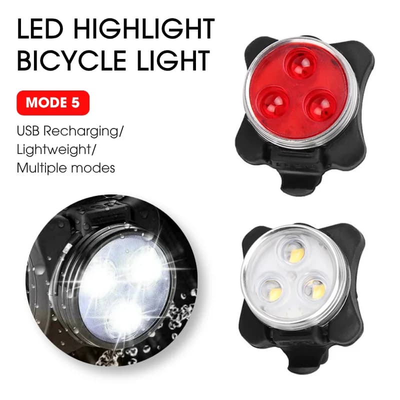 LED Bicycle Light Set Front and Rear