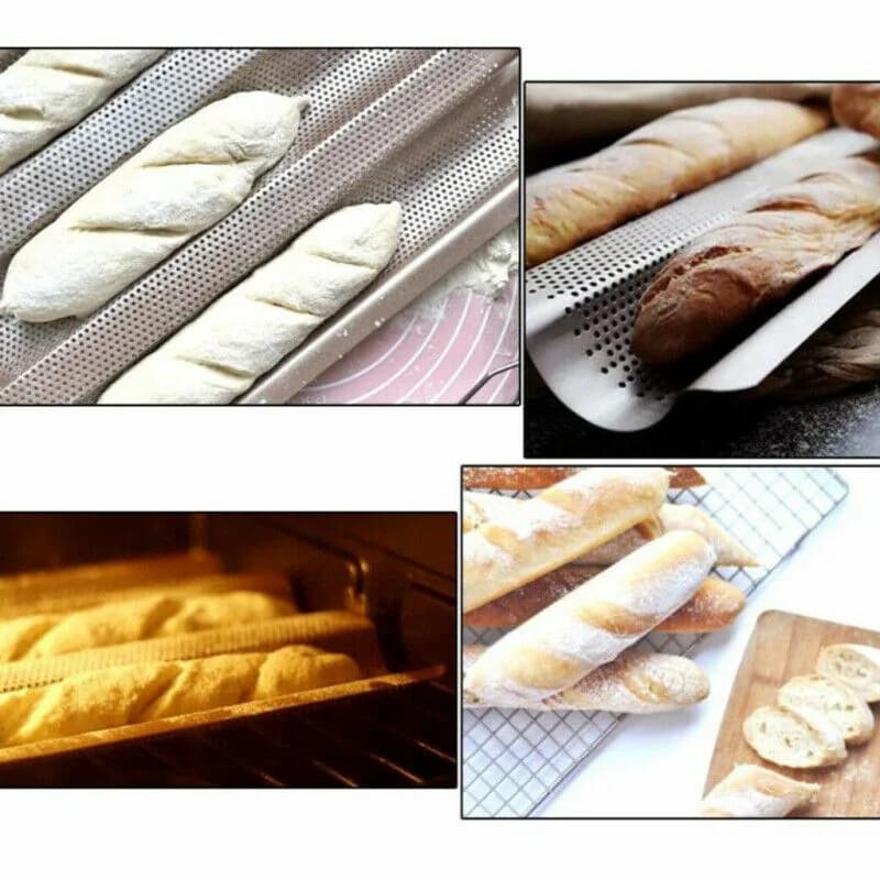 Perforated Baguette Baking Pan