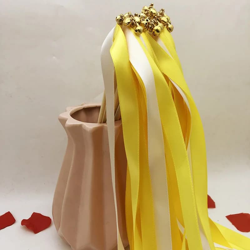 Ribbon Fairy Wands with Silver Bells