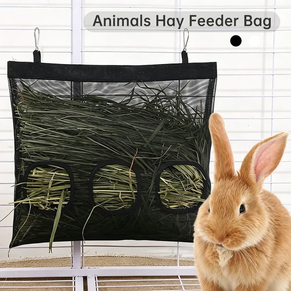 Transparent Hanging Hay Feeder Pouch