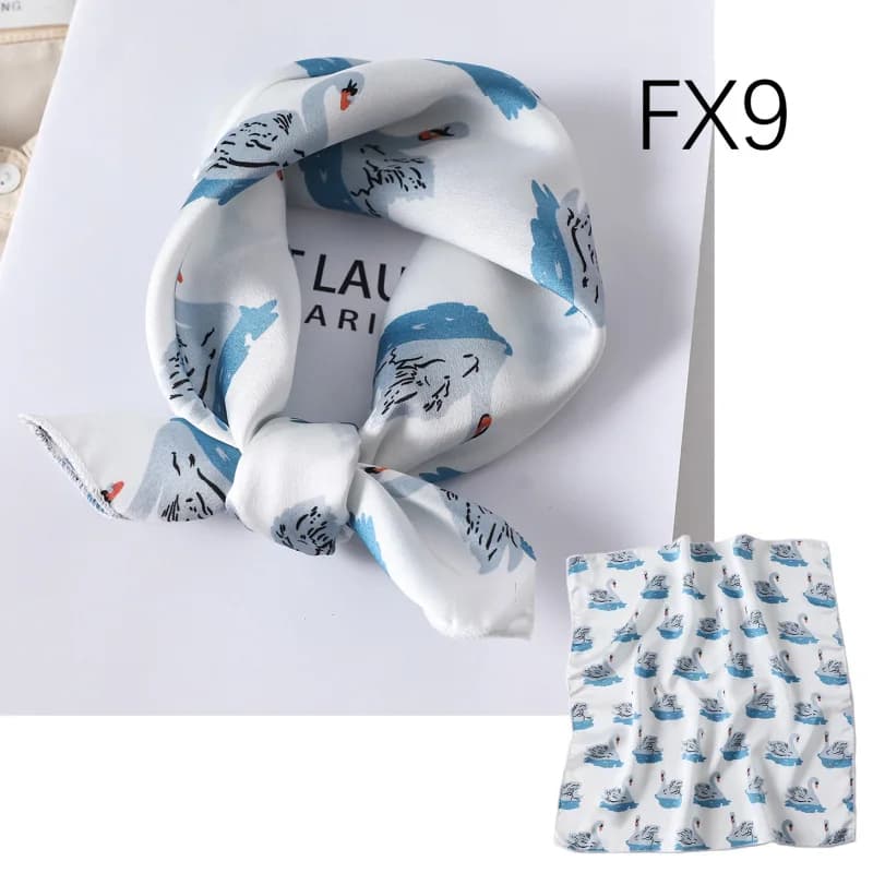 Women's Square Silk Retro Head Scarf