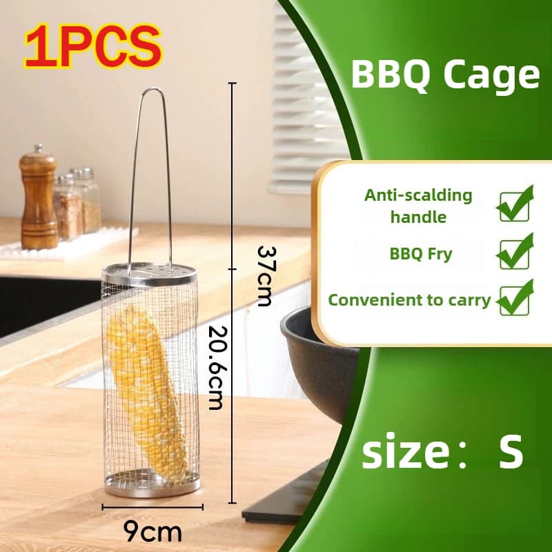 Cylindrical BBQ Grill Basket