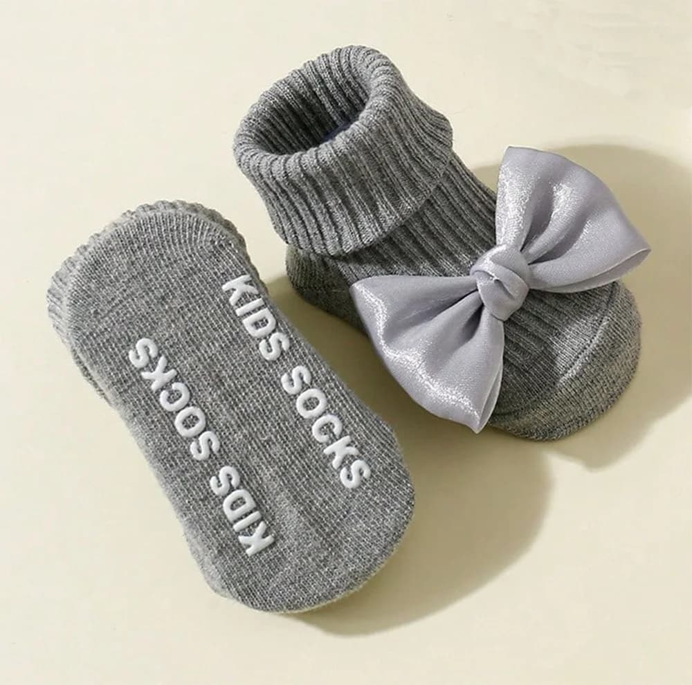 Toddler Ankle Socks with Bows, 4 Pairs