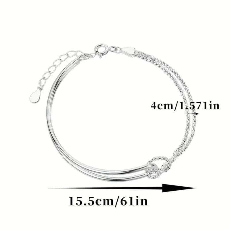 S925 Silver Minimalist Geometric Bracelet