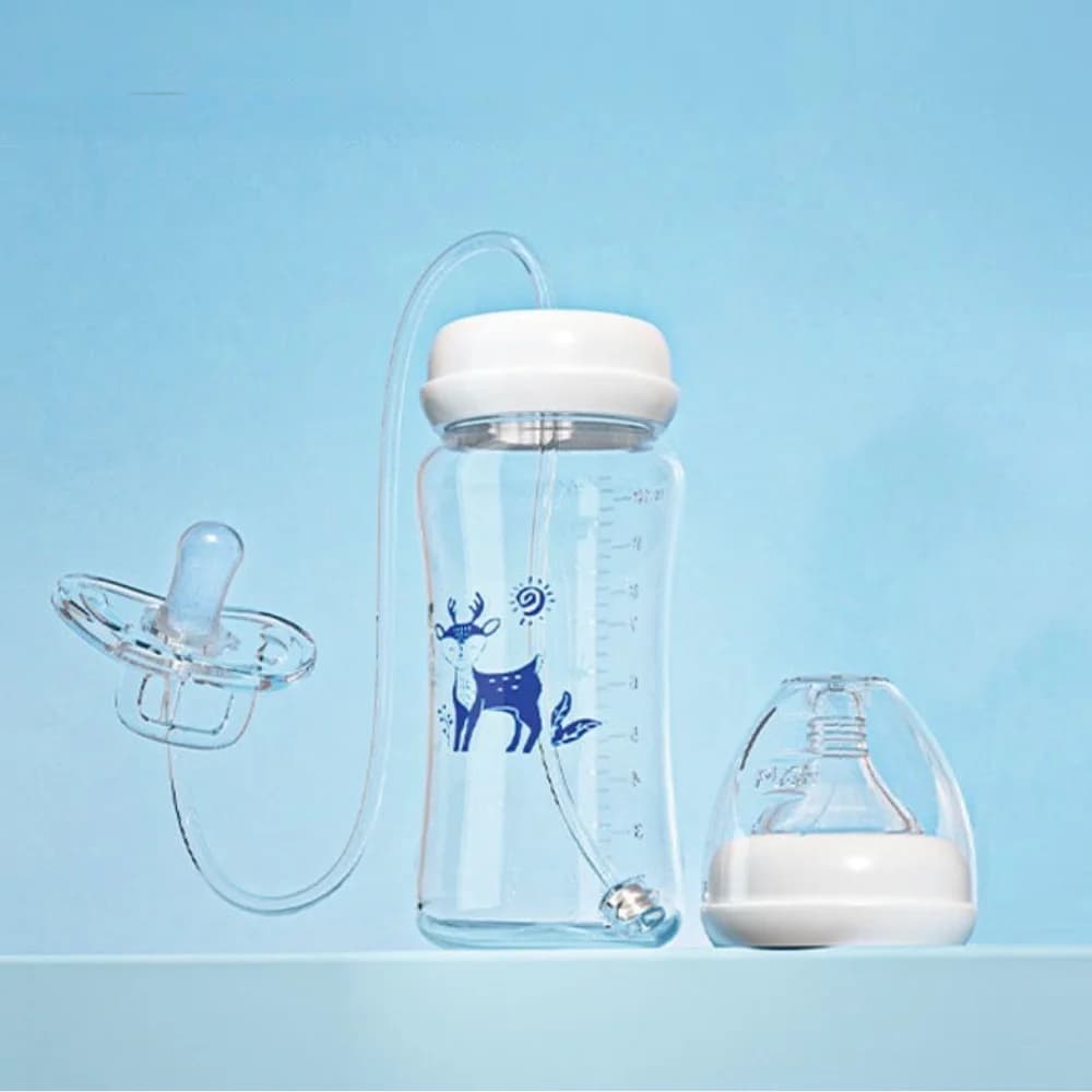 Baby Bottle with Straw Anti-Choke Design