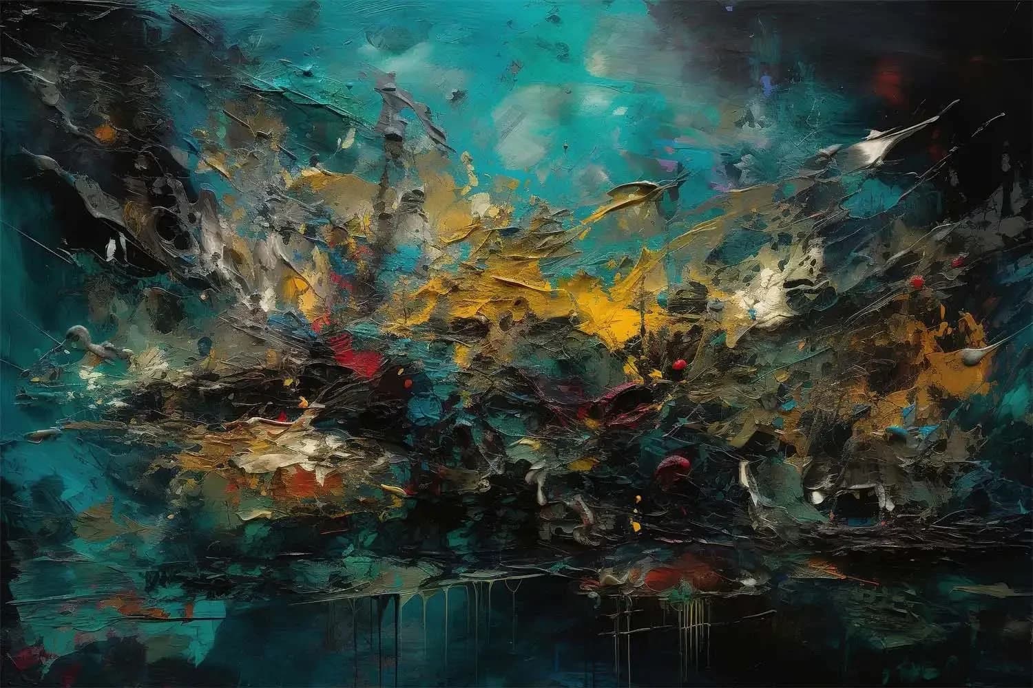 Abstract Matte Oil Painting Canvas Print