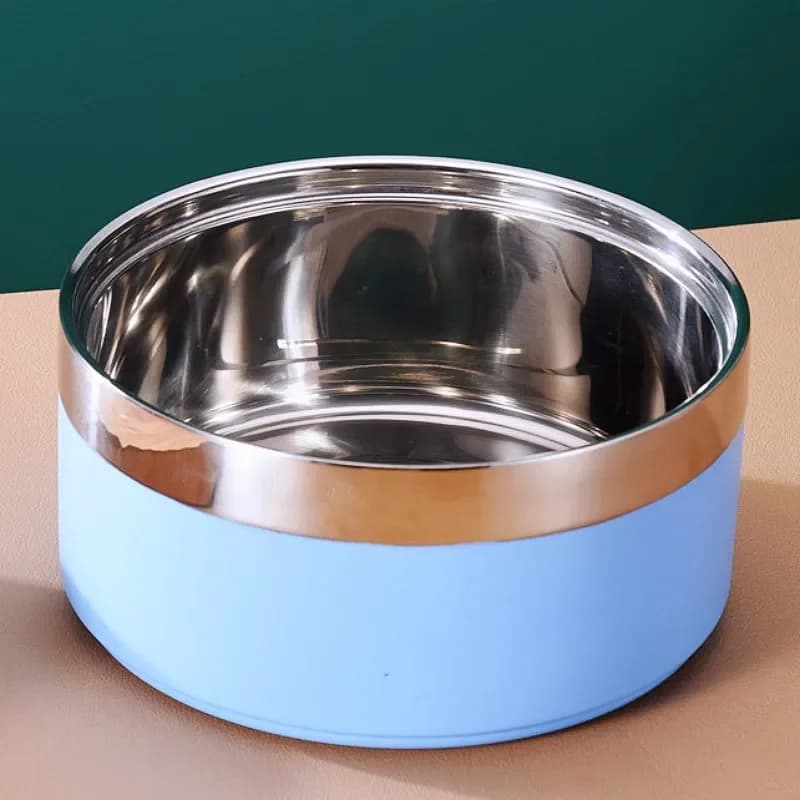 Stainless Steel Double-Layer Pet Food Bowl