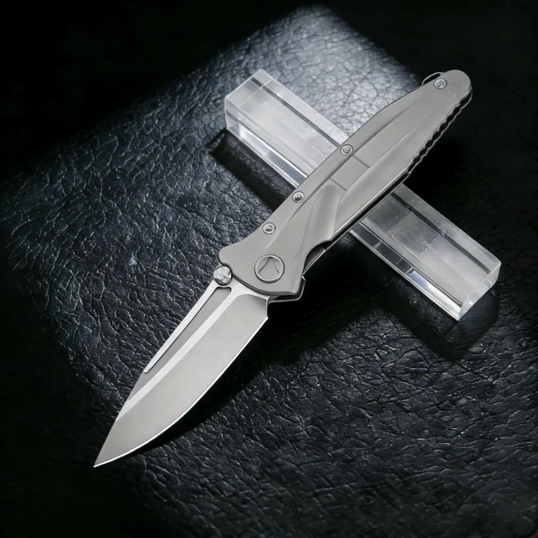 Delta - Multi-functional folding knife, D2 steel titanium handle, ceramic ball bearing, portable emergency knife