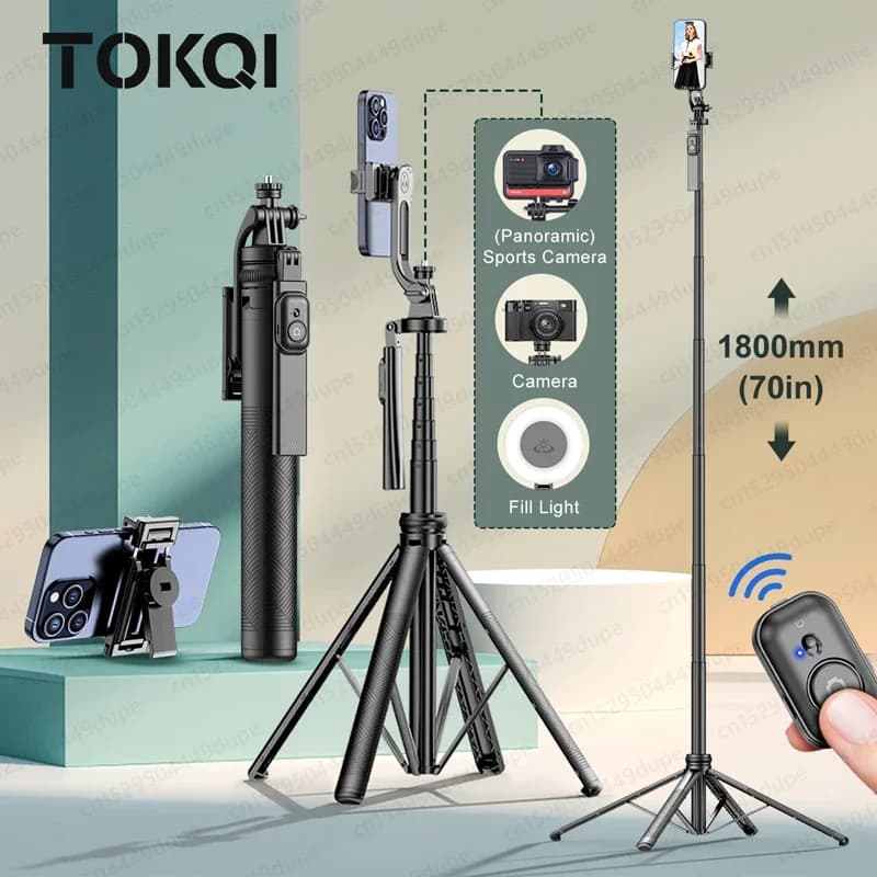 Tripod Stand with Wireless Bluetooth Phone Holder